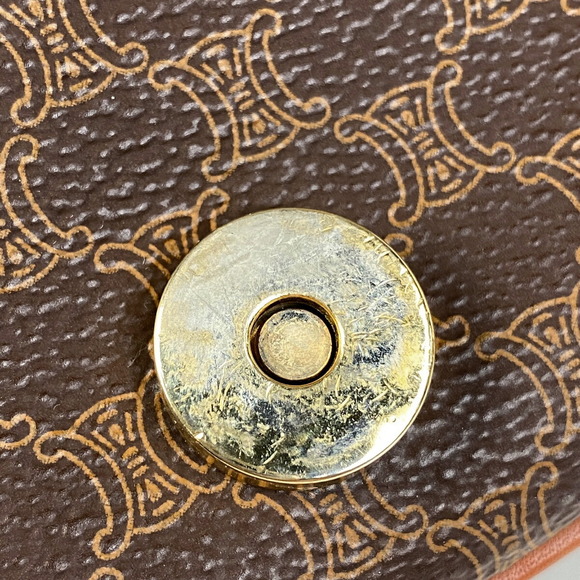 Celine Macadam Pattern Drawstring Shoulder Bag Brown - Picture 6 of 7